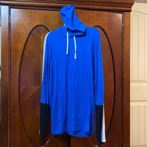 Blue hooded long sleeve